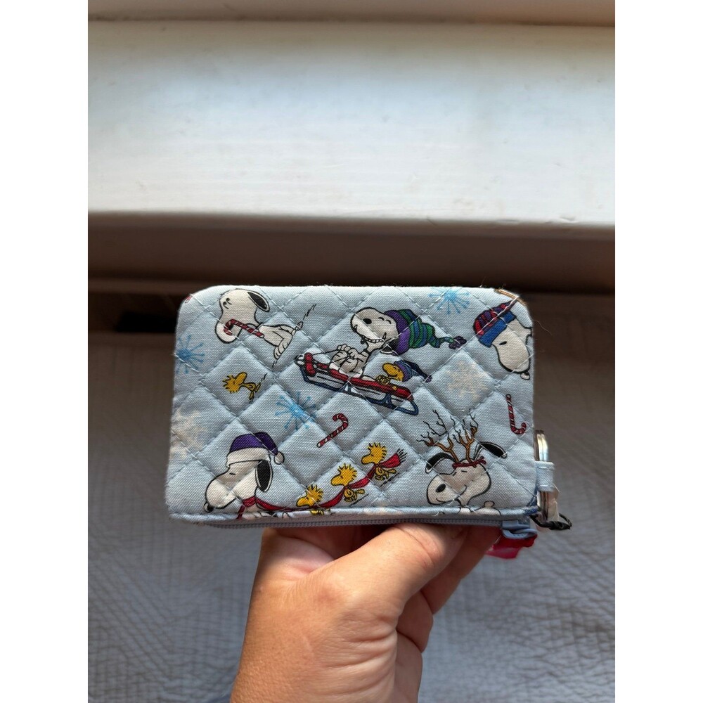 Limited Edition Vera Bradley x Peanuts Ski Slope Snoopy Zip ID Case Wallet NWT! - Picture 10 of 11